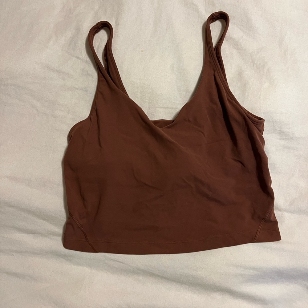 Lululemon Align Tank size 8, color is rust